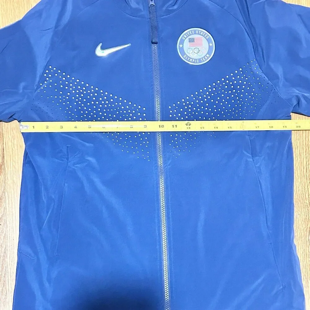 Nike Dri-FIT ADV Team USA Men’s Size S Blue Olympics 2024 Podium Zip-Up Jacket